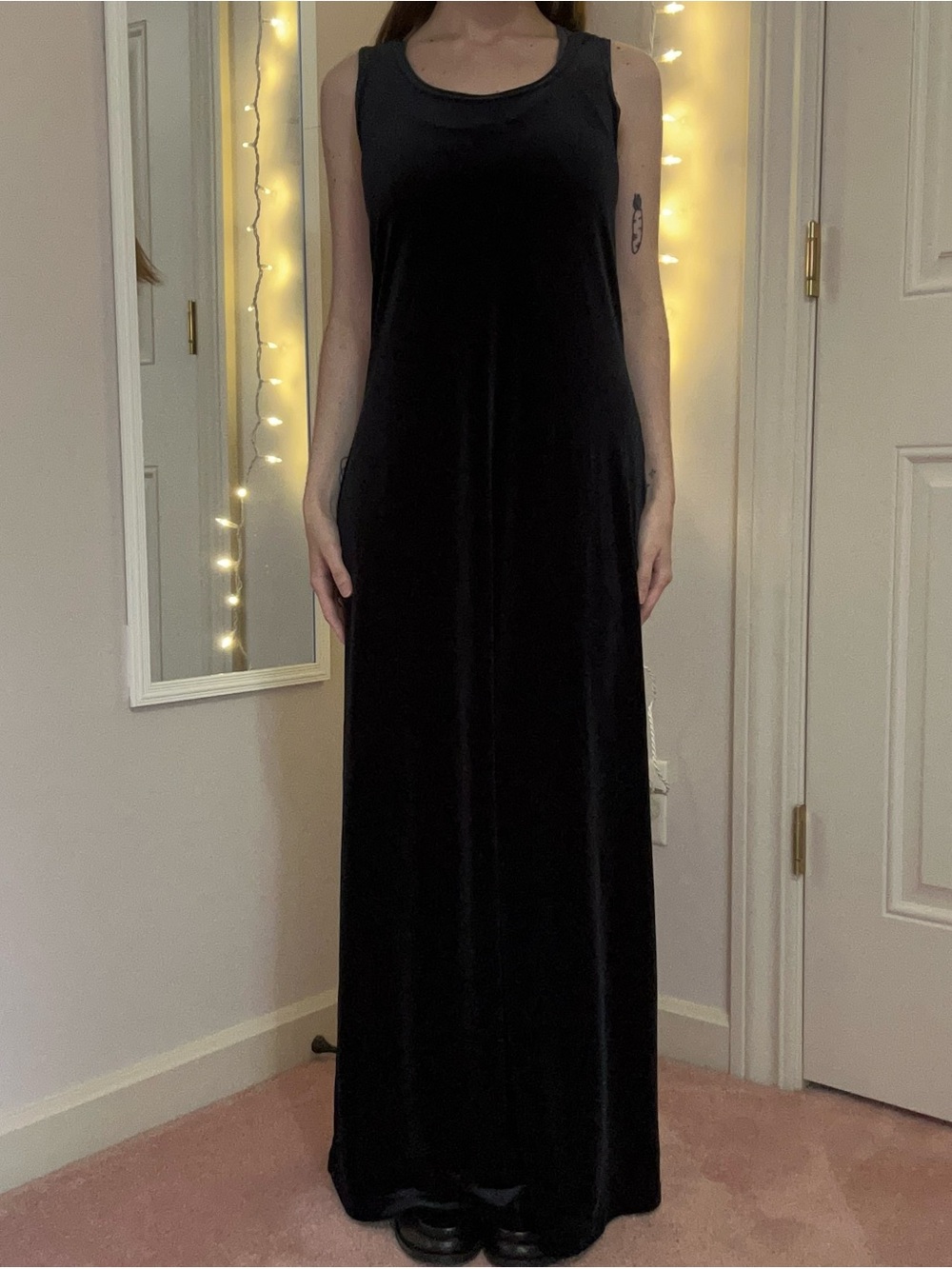 Vintage Ronnie Nicole Black Velvet Maxi Dress